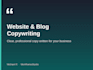 write clear, professional website and blog copy