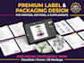 do premium protein powder label, peptide vial label, supplement bottle packaging