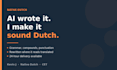 proofread and fix your ai generated dutch content so it reads human