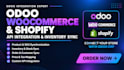 setup odoo woocommerce shopify integration and inventory sync