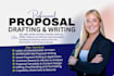 research, write, and edit your government contract rfp and rfq proposal bids