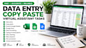 data entry, copy paste and virtual assistant task