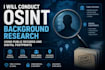 conduct osint background research using public records and digital footprints