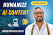 rewrite ai generated content to sound human, SEO optimized