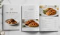 design a modern restaurant food menu