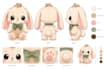 design custom plush toy doll reference sheet stuffed animal pattern oc plush toy