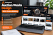 design a modern auction website with online bidding