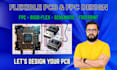 design flexible pcb, fpc, rigid flex pcb schematic footprint