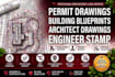 be architect city permit blueprints drawings  structural drawing engineer stamp