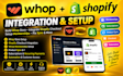 build whop shopify checkout integration whop membership setup  fix sync