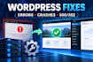 fix wordpress errors and site crashes