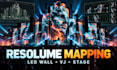 project mapping vj loops led wall stage visuals 3d animation resolume mapping