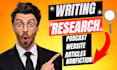 write engaging podcast scripts, show notes and podcast content