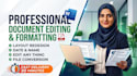 professional document formatting, editing  redesign services