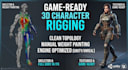 do 3d character rigging and weight painting for game engines