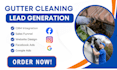 gutter cleaning lead, gutter cleaning facebook ads, video ads, google ads