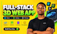 build a full stack 3d web app using react, nodejs and threejs