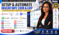 setup lightspeed inventory craftybase zoho crm acumatica erpnext skuvault inflow