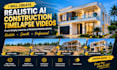 create a realistic ai construction timelapse video