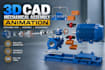 create 3d cad mechanical assembly animation and exploded view explainer