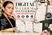create elegant digital wedding invitations, rsvp cards and wedding templates