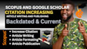 increase google scholar using research gate and journal