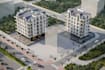 visualize 3d mixed use zoning,residential  complex,parking lot,masterplan render