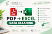 convert PDF to excel and clean data