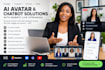 develop ai avater chatbot, webtrc live stream app, d id ai, ai guest avatar bot