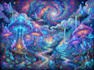 do amazing psychedelic and trippy illustration