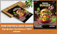 design restaurant food poster and menu