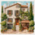 digital watercolor house illustration