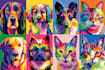 create custom professional animal pop art illustration