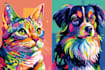 make high quality animal pop art illustration