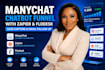 manychat chatbot funnel zapier flodesk automation setup