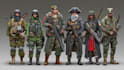 draw military themed character illustrations