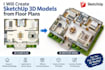 create sketchup 3d models from floor plans