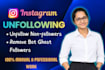 manually unfollow instagram followers