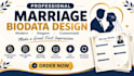 create a professional marriage biodata