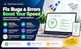 fix website bugs, speed issues and improve google pagespeed score