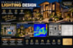 create exterior lightening design facade and landscape lightening