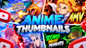 design viral manga and anime youtube thumbnails