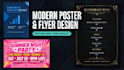 design modern poster, flyer and social media graphics