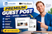publish a premium seo guest post on linkedin and medium,com agorapulse backlink