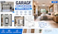 design garage conversion bedroom layout with space planning and 3d rendering