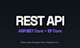 build a rest api in aspnet core with entity framework