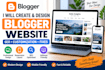 create and design blogger blogspot website, do all services