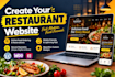 create restaurant booking catering food delivery website