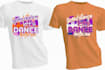 design a modern dance studio logo and t shirt design