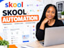 set up skool automation, onboarding and member workflows